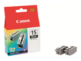 CANON BCI-15BK cartouche d encre noir capacité standard 2 x 5.3 ml 2 x 121 pages pack de 2