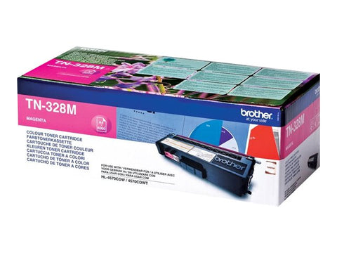 BROTHER TN-328 cartouche de toner magenta très haute capacité 6.000 pages pack de 1