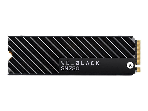 WD Black SSD SN750 Gaming 2To PCIe Gen3 8Go/s M.2 High-Performance NVMe SSD Bulk with heatsink