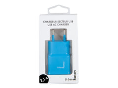 URBAN FACTORY CHARGEUR SECTEUR USB EU 2.1A BLEU