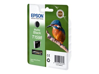 EPSON T1598 cartouche d encre noir mat capacité standard 1-pack blister sans alarme Stylus Photo R2000