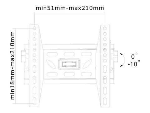 NEOMOUNTS LED-W220 Support pour écran mural 22-40p - inclinable
