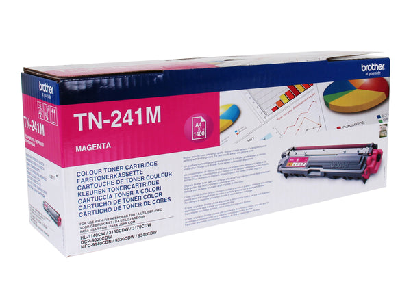 BROTHER TN241M HL-3140CW/3150CDW/3170CDW cartouche de toner magenta capacité standard 1.400 pages pack de 1