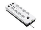 EATON Multiprises parafoudre 10A Protection Box 8 prises FR avec protection de ligne Tel/Internet port USB