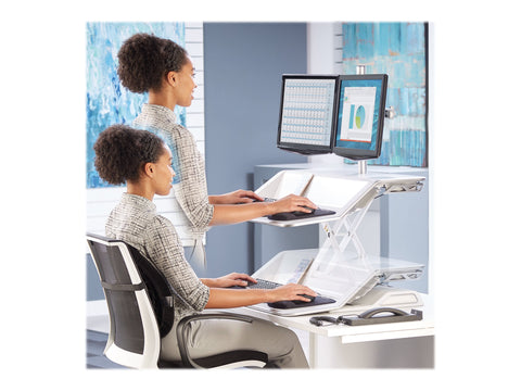 FELLOWES plate-forme assis-debout lotus - blanc