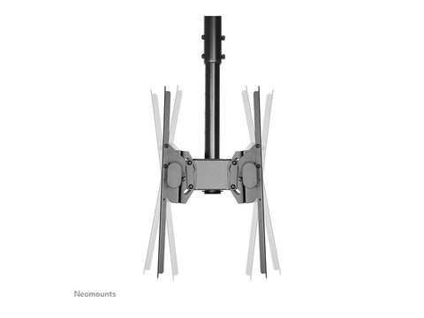 NEOMOUNTS NM-C440DBLACK Support de plafond pour double écran 32-60p - h 56-91 cm