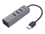 I-TEC USB 3.0 Metal 3-Port HUB with Gigabit Ethernet Adapter 1xUSB 3.0 to RJ-45 3xUSB 3.0 Port LED