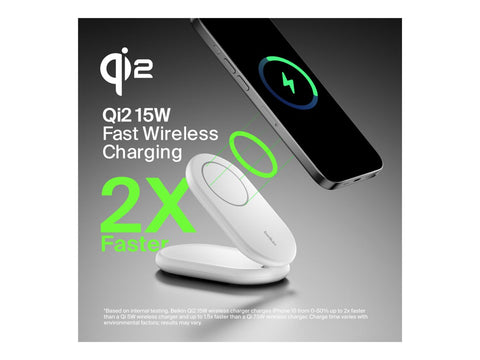 BELKIN BOOSTCHARGE Qi2 15w Magnetic Stand White