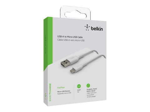 BELKIN BOOST CHARGE Micro-USB to USB-A Cable PVC 1M White