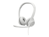 LOGITECH H390 Headset on-ear wired USB-A off-white
