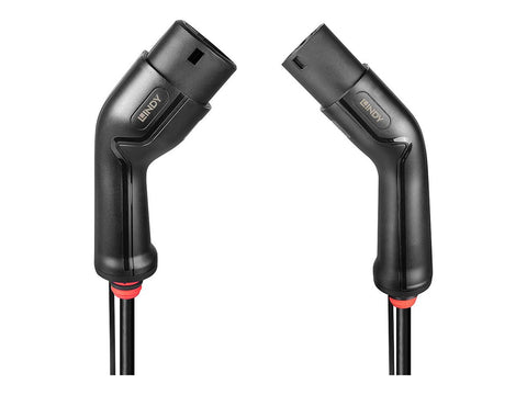 LINDY charging cable for e-vehicles Type 2 22kW 7m