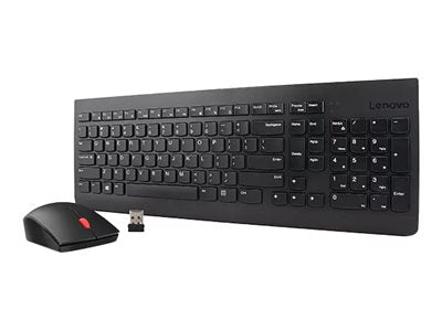 Lenovo Essential Wireless Combo - Ensemble clavier et souris - sans fil - 2.4 GHz - Français - ThinkRed