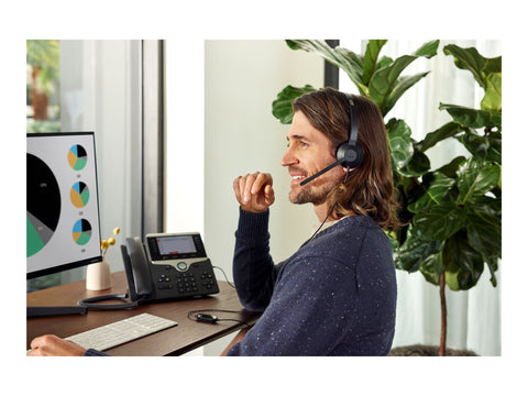 CISCO Headset 322 Wired Dual Carbon Black USB-A Teams Qualified