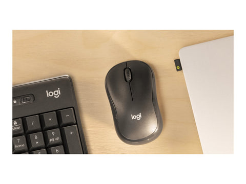 LOGITECH M240 for Business Mouse right and left-handed optical 3 buttons wireless Bluetooth Bolt USB receiver graphite