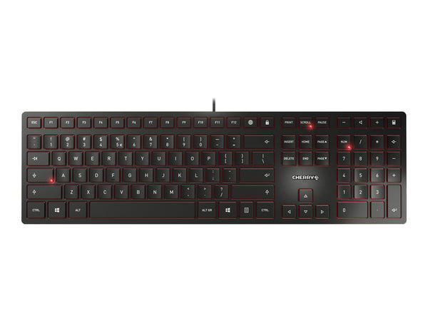 CHERRY KC 6000 Slim Corded Keyboard - USB - BLACK - US-Englisch with EURO Symbol (US)
