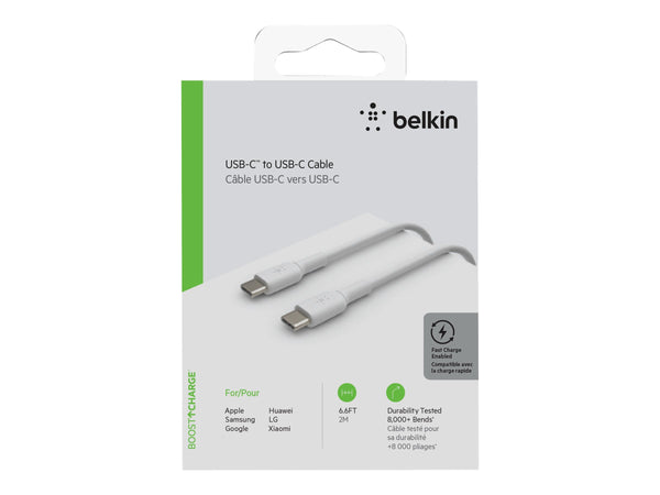BELKIN BOOST CHARGE USB-C to USB-C 2.0 Cable PVC 2M White