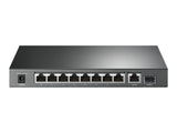 TP-LINK 10-Port Gigabit PoE+ Switch 8 Gigabit PoE+ Ports 1 Gigabit RJ45 Ports and 1 Gigabit SFP Slots 802.3at/af 63W PoE Power