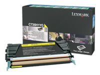 LEXMARK C736,  X736,  X738 cartouche de toner jaune haute capacité 10.000 pages pack de 1 retour programme