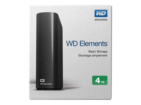 WD Elements 4TB HDD USB3.0 3,5inch RTL extern RoHS compliant black
