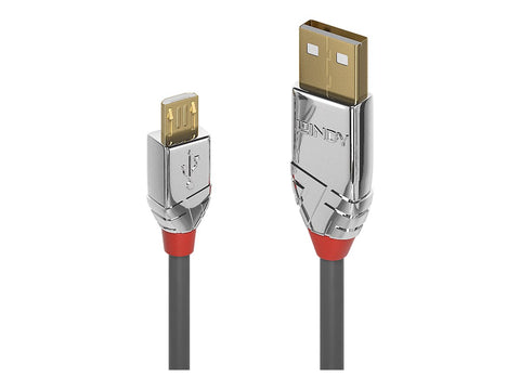 LINDY 1m USB 2.0 Type A/Micro-B Cable Cromo Line 480Mbit/s