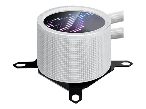 ASUS ROG RYUO III 240 ARGB white edition all-in-one CPU liquid cooler with Asetek 8th gen pump solution and Anime Matrix LED Display