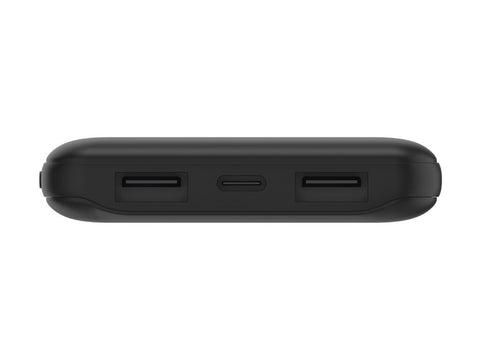BELKIN Batterie externe 3 ports 10K avec câble USB-A vers USB-C noir
