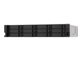QNAP 12-bay Rackmount NAS AMD Ryzen V1000 series V1500B 4C/8T 2.2GHz 8Go DDR4 RAM 2x2.5GbE LAN optional 10GbE & M.2 NVMe/SATA