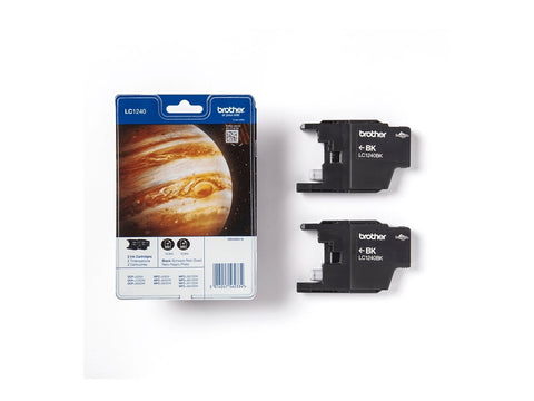 BROTHER LC-1240 cartouche d encre noir haute capacité 2x600 pages 1-pack blister sans alarme