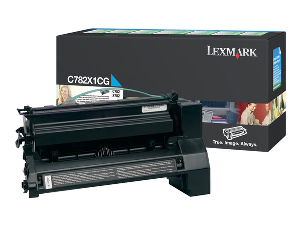 LEXMARK C782, X782e cartouche de toner cyan haute capacité 15.000 pages pack de 1 retour programme