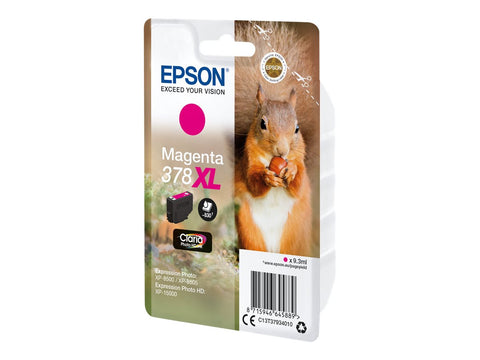 EPSON 4LB Singlepack Magenta 378XL Squirrel Clara Photo HD Ink