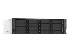 QNAP 16-bay Rackmount NAS AMD Ryzen V1000 series V1500B 4C/8T 2.2GHz 16Go DDR4 RAM 2x2.5GbE LAN optional 10GbE & M.2 NVMe/SATA