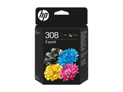 HP 308 Black/Tri-Color Ink Cartridge Combo 2-Pack