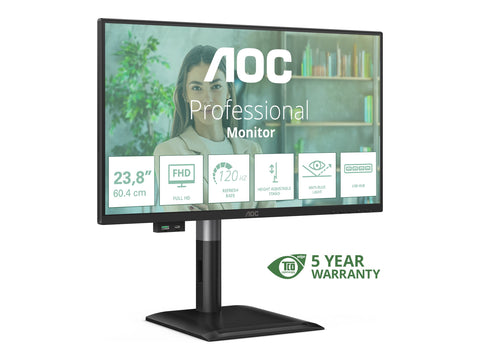 AOC 24P4U 23.8p FHD IPS 120Hz 4ms HDMI DP USB 3.2x4 Height