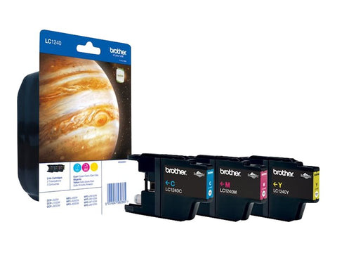 BROTHER LC-1240 cartouche d encre cyan, magenta et jaune haute capacité 600 pages 1-pack blister sans alarme