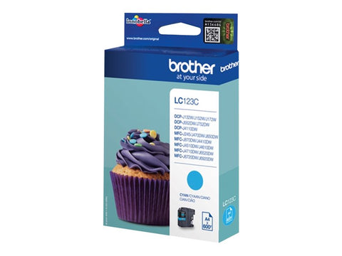 BROTHER LC-123 cartouche dencre cyan capacité standard 600 pages pack de 1