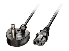 LINDY 2m IEC mains lead UK