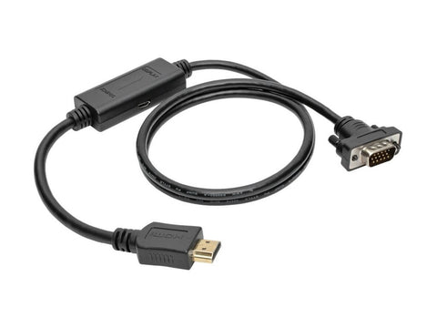 EATON TRIPPLITE HDMI to VGA Active Adapter Cable HDMI to Low-Profile HD15 M/M 3ft. 0.9m