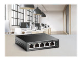 TP-LINK TL-SG1005LP 5-Port Gigabit Desktop Steel Case Switch with 4-Port PoE+ 40W PoE budget