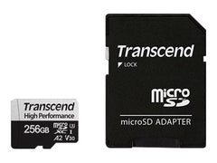 TRANSCEND 256Go microSDavec adaptateur SD UHS-I U3 A2 pour les consoles de jeux portables