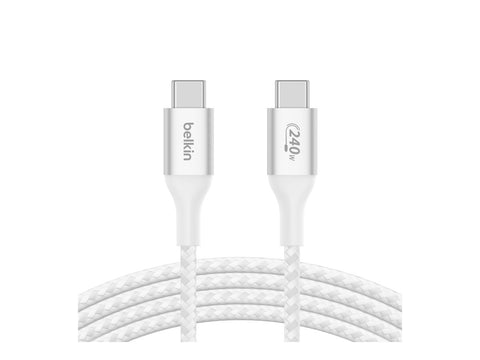 BELKIN Boost Charge 240w USB-C to USB-C Cable 1M White
