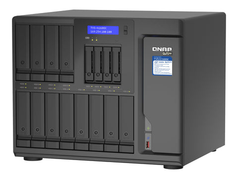 QNAP 16-Bay TurboNAS 12x3.5p HDD + 4x2.5p SSD SATA 6G Intel Xeon W-1250 6 cores 12 threads 3.3GHz 32Go DDR4 ECC RAM