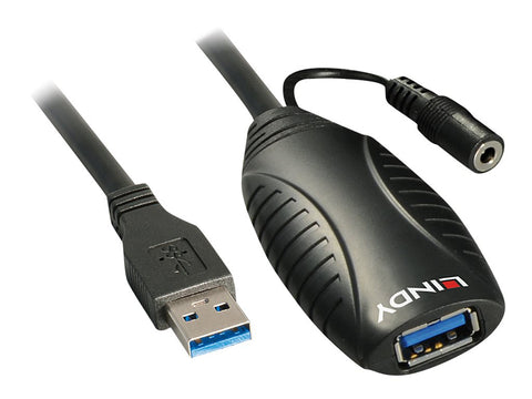 LINDY USB 3.0 Active Extension 15m supports USB SuperSpeed transfer rates up to 5Gbitps