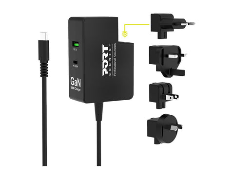 PORT DESIGNS Wall Charger Type C Pd 100W Gan - Universal Travel Plug