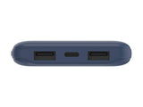 BELKIN Batterie externe 3 ports 10K avec câble USB-A vers USB-C bleu