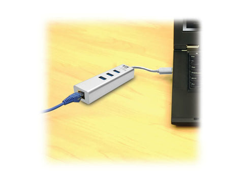 EATON TRIPPLITE USB 3.0 SuperSpeed to Gigabit Ethernet NIC Network Adapter with 3 Port USB 3.0 Hub