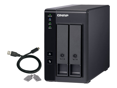 QNAP TR-002 2 Bay USB Type-C Direct Attached Storage with Hardware RAID