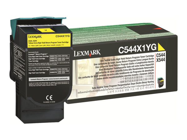 LEXMARK C544, X544 cartouche de toner jaune très haute capacité 4.000 pages pack de 1 retour programme