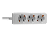 LINDY Mains 3 way gang socket