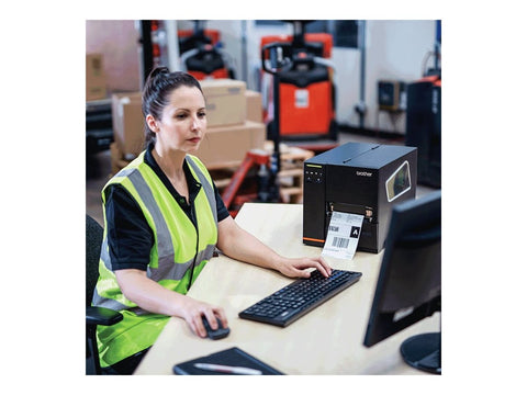 BROTHER TJ-4120TN Label printer direct thermal 12cm 300dpi 178mm/sec USB 2.0 LAN serial USB host