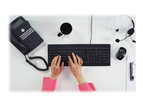 CHERRY Stream Keyboard Clavier 105+10 touches USB noir (IT)